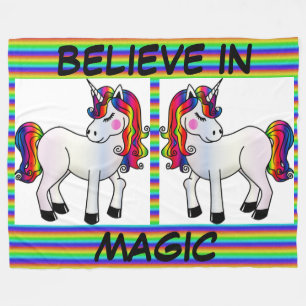 Couverture Polaire Unicorne magique