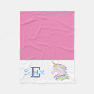 Couverture Polaire Unicorne magique personnalisée