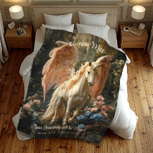 Couverture Polaire Unicorne Pegasus Woodland Magic Pegasus
