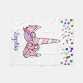 Couverture Polaire Unicorne personnalisée avec poney (Devant (Horizontal))