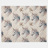 Couverture Polaire Unicorne quadrillée (Devant (Horizontal))