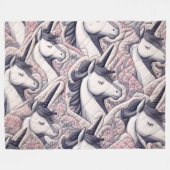 Couverture Polaire Unicorne quadrillée (Devant (Horizontal))