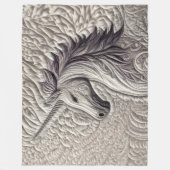 Couverture Polaire Unicorne quadrillée (Devant)