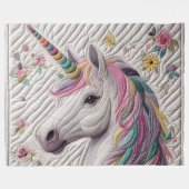 Couverture Polaire Unicorne quadrillée (Devant (Horizontal))