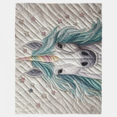 Couverture Polaire Unicorne quadrillée (Devant)