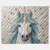 Couverture Polaire Unicorne quadrillée (Devant (Horizontal))