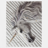 Couverture Polaire Unicorne quadrillée (Devant)
