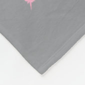 Couverture Polaire Unicorne rose invisible sur gris (Coin)