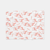 Couverture Polaire Unicorne rose Nom personnalisé (Devant (Horizontal))