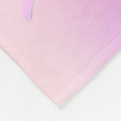 Couverture Polaire Unicorne rose rose violet script de nom (Coin)