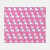 Couverture Polaire Unicorne rose violet (Devant (Horizontal))