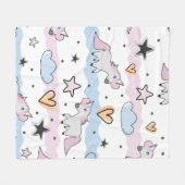 Couverture Polaire Unicorns and stars pattern (Devant (Horizontal))