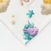 Couverture Polaire Unicorns & Fairytale Castle - Fantasy Kids Bedding (Coin)