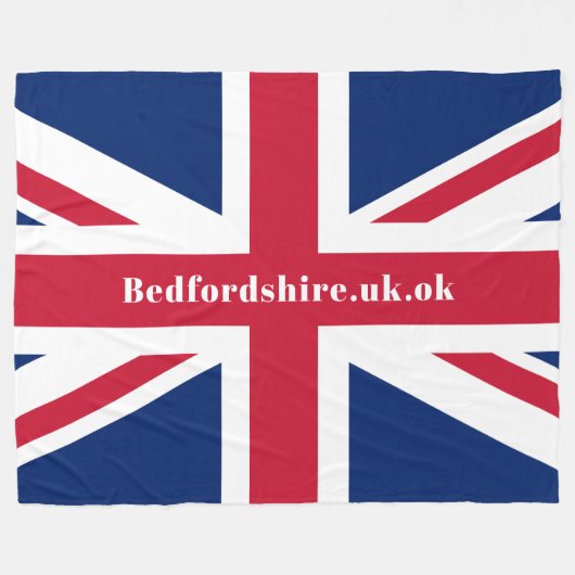 Couverture Polaire Union Jack Fun Custom Says Fleece Blanket (Devant (Horizontal))