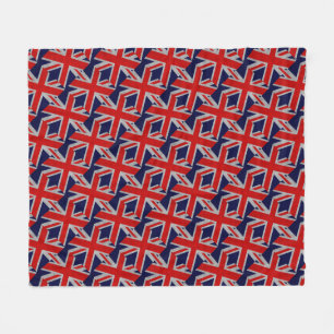 Couverture Polaire Union Jack sur des couleurs de style de fibre de