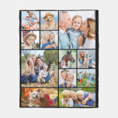 Couverture Polaire Unique 12 Photo Collage Minimal Cute Simple (Devant)