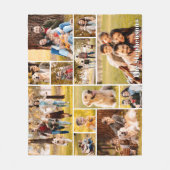 Couverture Polaire Unique 12 Photo Nom Collage Simple (Devant)