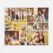 Couverture Polaire Unique 12 Photo Nom Collage Simple (Devant (Horizontal))