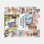 Couverture Polaire Unique 12 Photos Collage Cute Simple Famille (Devant (Horizontal))