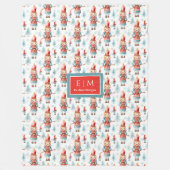 Couverture Polaire Unique aquarelle noisette cadeau festif pour fille (Devant)