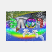 Couverture Polaire Unique Conçu Surreal Peace and Love Art (Devant (Horizontal))