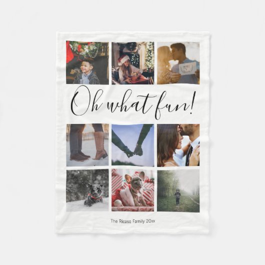 Couverture Polaire Unique Personnalisé Oh Quel Amusant (Devant)
