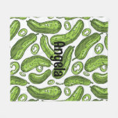 Couverture Polaire Unique teinte personnalisée sur le thème du pickle (Devant (Horizontal))