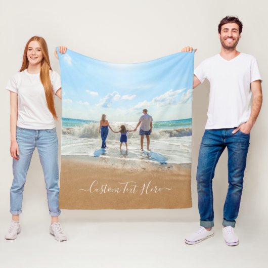 Couverture Polaire Unique votre propre design texte photo personnalis (En situation)