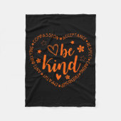 Couverture Polaire Unity Day Be Kind Kindness Orange Anti Bullying Te (Devant)