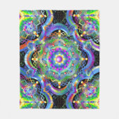 Couverture Polaire Univers Mandala Couleurs Psychédéliques (Devant)