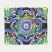 Couverture Polaire Univers Mandala Couleurs Psychédéliques (Devant (Horizontal))
