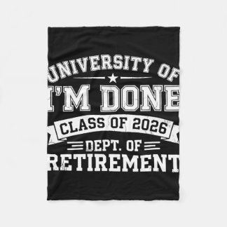 Couverture Polaire Université de J'ai Fini la Retraite Diplômé 2026 H