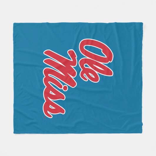 Couverture Polaire Université du Mississippi | Ole Miss Script (Devant (Horizontal))