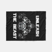 Couverture Polaire Unleahe Gorilla Bodybuilding Motivational Gift (Devant (Horizontal))