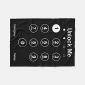 Couverture Polaire Unlock Me Phone Pcode Funny Gaming Christmas Gift (Devant (Horizontal))