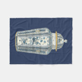 Couverture Polaire Urne asiatique décorative dans bleu et blanc (Devant (Horizontal))