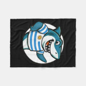 Couverture Polaire Uruguay Flag Shark Funny Uruguayan  (Devant (Horizontal))