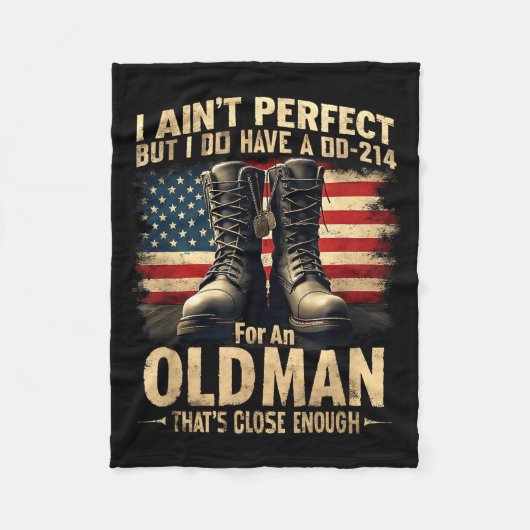Couverture Polaire Us Veteran Gift I Ain't Perfect But Do Have An Old (Devant)