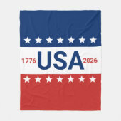 Couverture Polaire USA 1776 2026 250th Anniversary Red White Blue (Devant)