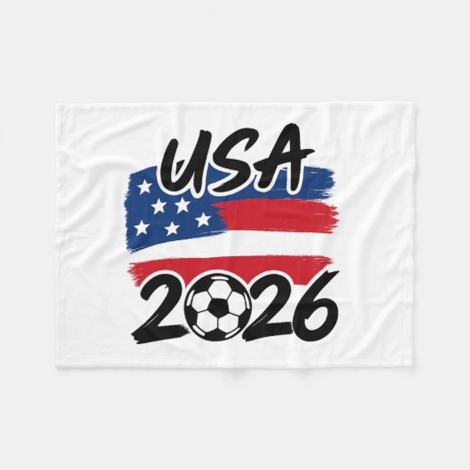 Couverture Polaire USA 2026 Soccer Design (Devant (Horizontal))