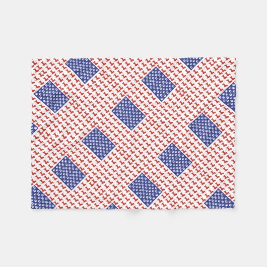 Couverture Polaire USA Dachshund (Devant (Horizontal))
