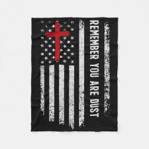Couverture Polaire Usa Drapeau Croix Rappelez-Vous Que Vous Êtes Dust