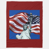 Couverture Polaire USA Flag Lady Liberty Fleece Blanket (Devant)