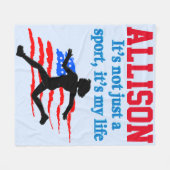 COUVERTURE POLAIRE USA TRACK AND FIELD PERSONNALISÉ FLEECE BLANKET (Devant (Horizontal))