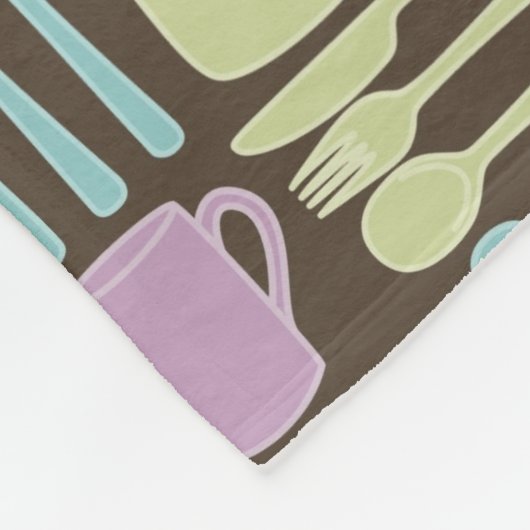 Couverture Polaire Ustensiles de cuisine Motif 2 (Coin)