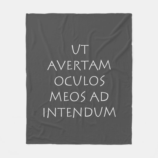 Couverture Polaire Ut avertam oculos meds ad intendum (Devant)