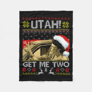 Couverture Polaire Utah me procure deux citation drôle pull de Noël m
