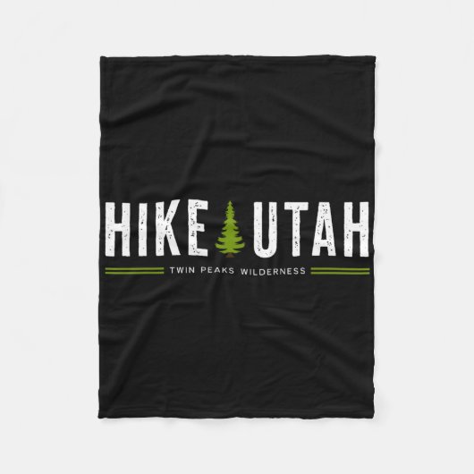 Couverture Polaire Utah Twin Peaks Wilderness Hike Tree Retro Graphis (Devant)