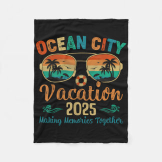 Couverture Polaire Vacances à la plage d'Ocean City 2025 Amis Famille