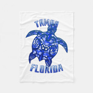 Couverture Polaire Vacances à Tampa Floride Tortue Tribale